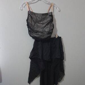 Black Top Layered Skirt Dance Costume